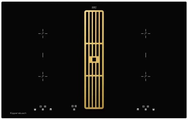 Индукционная варочная панель с вытяжкой Kuppersbusch KMI 8500.0 SR Gold в Тюмени (preview 1)