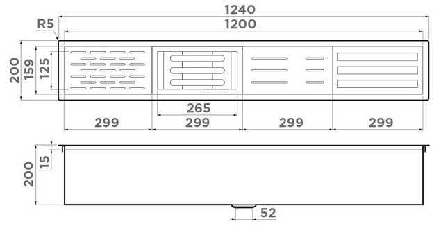 Встраиваемая сушка для посуды с вставками Omoikiri DRY-01 GM в Тюмени (preview 4)