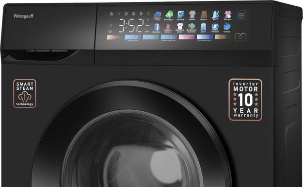 Стиральная машина Weissgauff WM 39107 Full Touch Inverter Steam Black в Тюмени (preview 5)