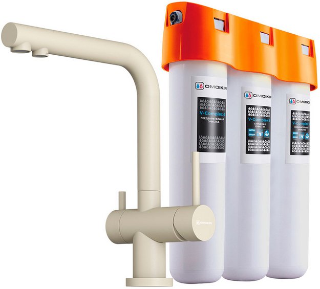 Комплект смесителя Omoikiri NAGANO BE-P + PURE DROP LITE в Тюмени (preview 1)