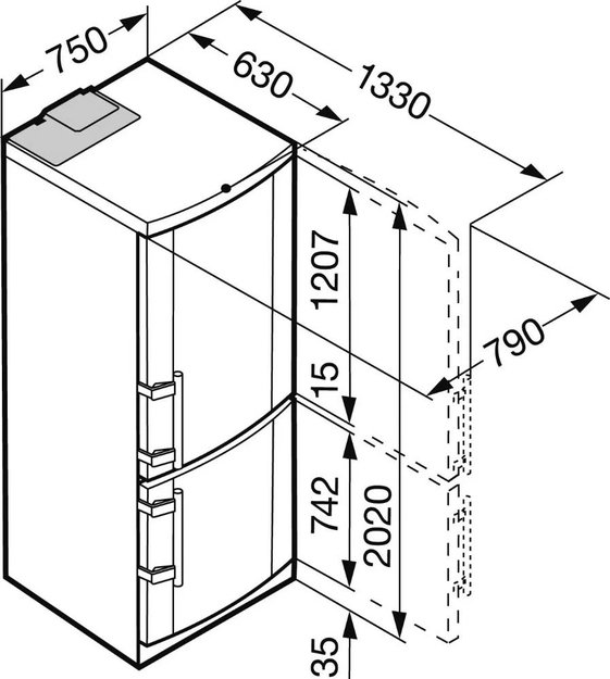 Холодильник Liebherr CN 5113 Comfort NoFrost в Тюмени (preview 5)