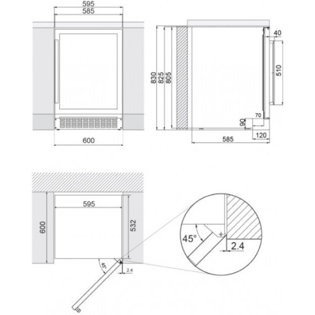 Встраиваемый винный шкаф Pando PVZB 60-46CRL в Тюмени (preview 4)