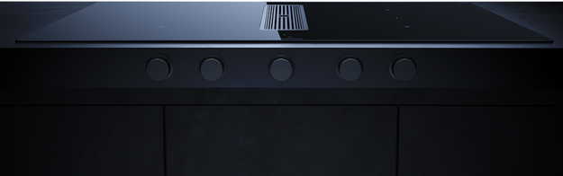 Индукционная варочная поверхность с вытяжкой Kuppersbusch KMI 9850.1 SR-E Silver Chrome в Тюмени (preview 4)