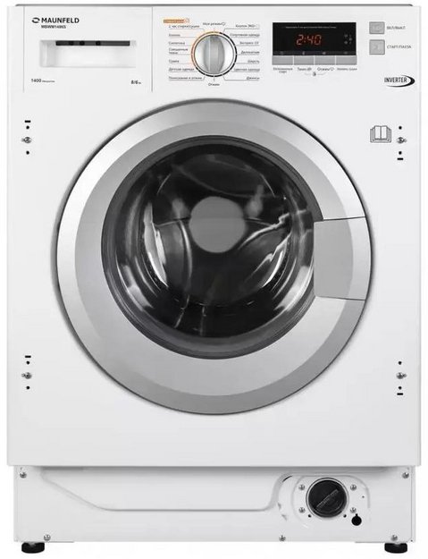 Встраиваемая стиральная машина с сушкой и инвертором MAUNFELD MBWM1486S в Тюмени (preview 1)