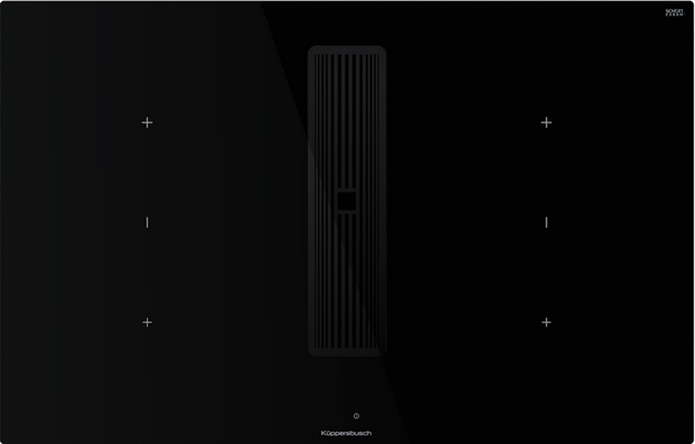 Индукционная варочная панель с вытяжкой Kuppersbusch KMI 8350.0 SR Black Chrome в Тюмени (preview 1)