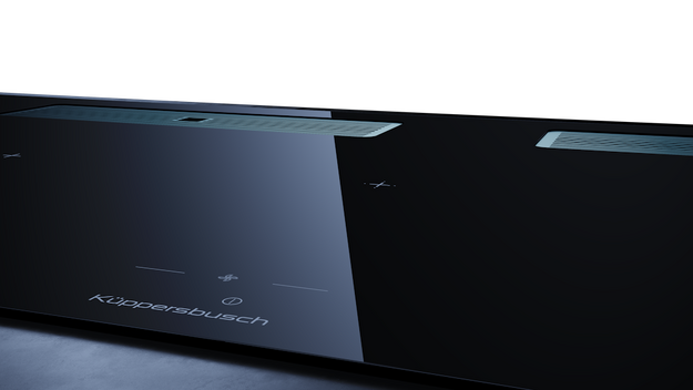 Индукционная варочная поверхность с вытяжкой Kuppersbusch с чёрными ручками KMI 12850.0 SR-S Stainless steel в Тюмени (preview 5)