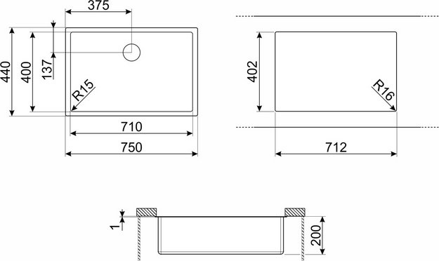 Мойка Smeg Mira VSTR71DKX темная нержавеющая сталь в Тюмени (preview 5)