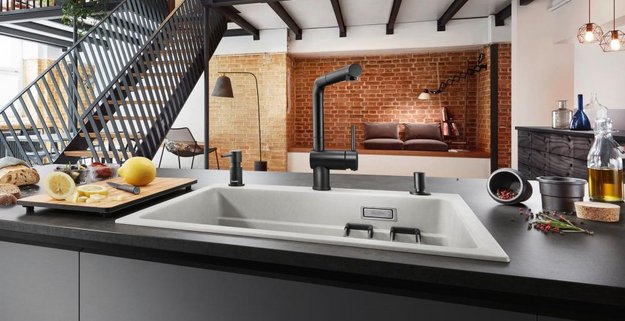 Дозатор для жидкого мыла Blanco Lato 525789 черный матовый в Тюмени (preview 5)