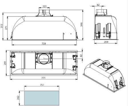 Вытяжка Falmec BUILT IN BURANO PLUS 70 WH в Тюмени (preview 5)