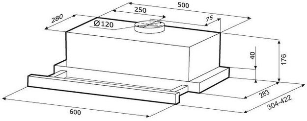 Вытяжка Krona KAMILLA 600 2DN BLACK в Тюмени (preview 11)