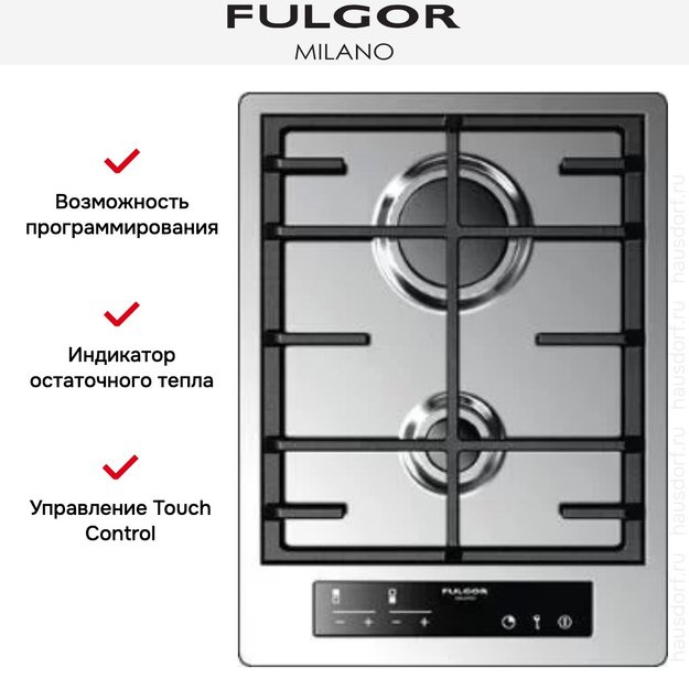 Варочная панель Fulgor Milano CPH 402 G TC X в Тюмени (preview 3)