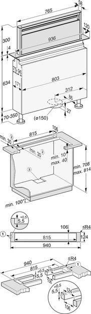 Встраиваемая в столешницу вытяжка Miele DAD 4941 Levantar в Тюмени (preview 6)