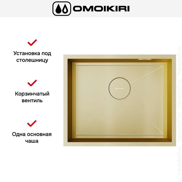 Мойка Omoikiri Kasen 54-16 INT LG в Тюмени (preview 5)