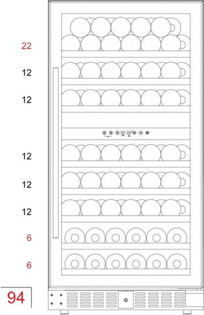Винный шкаф Dunavox DX-94.270DCK в Тюмени (preview 4)