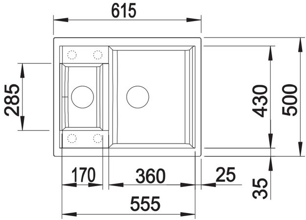 Мойка BLANCO METRA 6 Silgranit черный в Тюмени (preview 3)