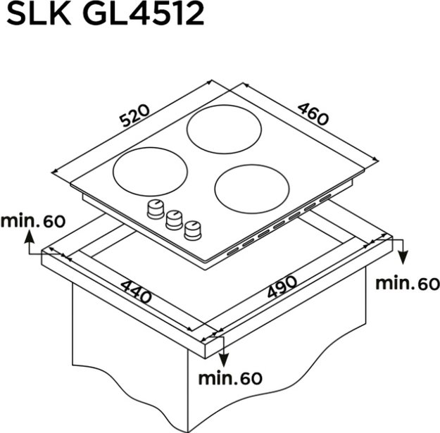 Газовая варочная панель Schaub Lorenz SLK GL4512 в Тюмени (preview 7)
