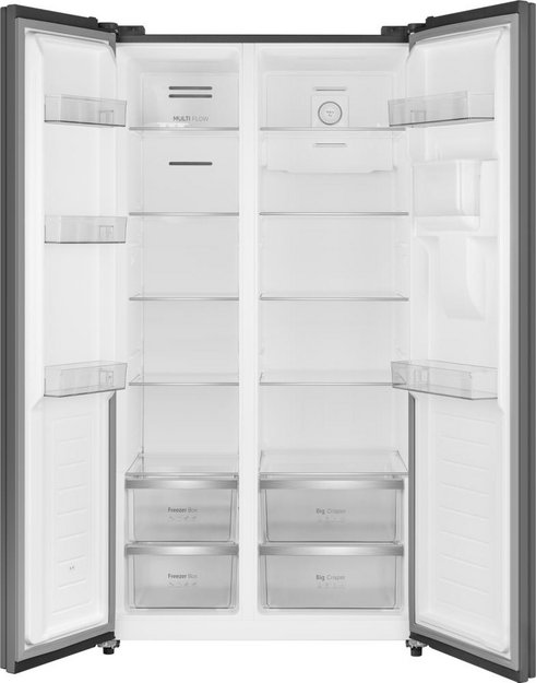 Отдельностоящий холодильник с инвертором и подачей воды Weissgauff WSBS 590 Inverter NoFrost Water Dispenser Grey в Тюмени (preview 2)