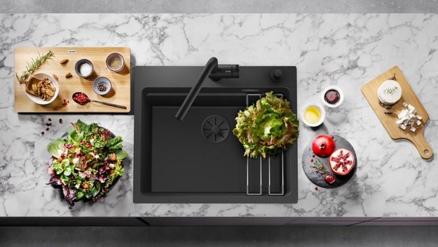 Набор декоративных элементов Blanco C-overflow и InFino® черный матовый одна чаша 239975 в Тюмени (preview 5)