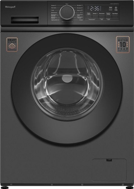 Стиральная машина Weissgauff WM 601411 Inverter Steam Grey в Тюмени (preview 1)
