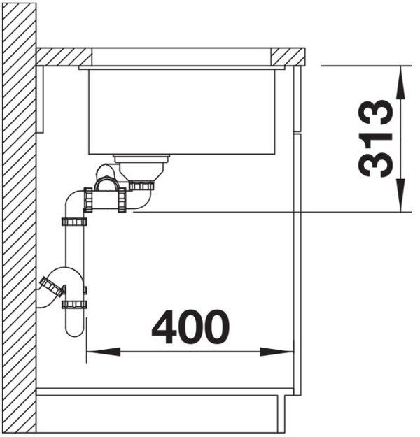 Мойка BLANCO SUBLINE 340/160-U Silgranit серый беж, чаша слева в Тюмени (preview 4)