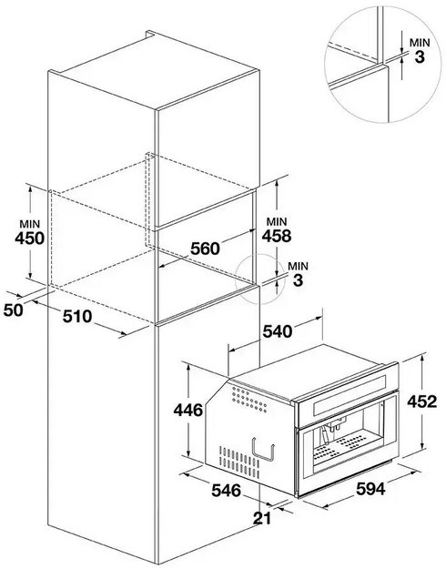 Встраиваемая кофемашина Fulgor Milano FCM 4500 TF WH в Тюмени (preview 6)