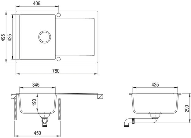 Мойка Teka Clivo 45 B-TQ Topaz 40148002 в Тюмени (preview 3)