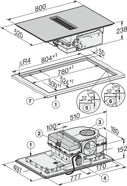 Варочная панель с вытяжкой Miele KMDA 7876 FL-A 125 Gala Ed в Тюмени (preview 10)