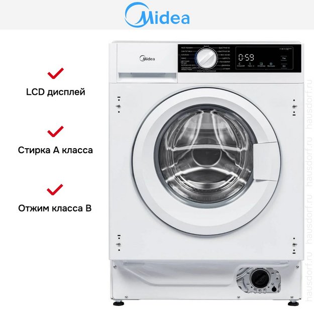 Встраиваемая стиральная машина Midea MFA06W80B/W в Тюмени (preview 9)
