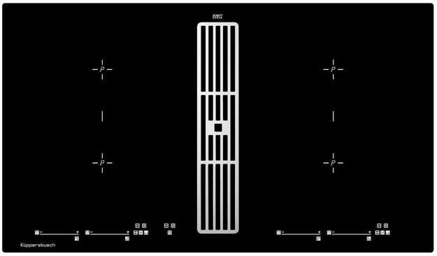 Варочная панель с вытяжкой Kuppersbusch KMI 9800.0 SR Silver Chrome в Тюмени (preview 1)