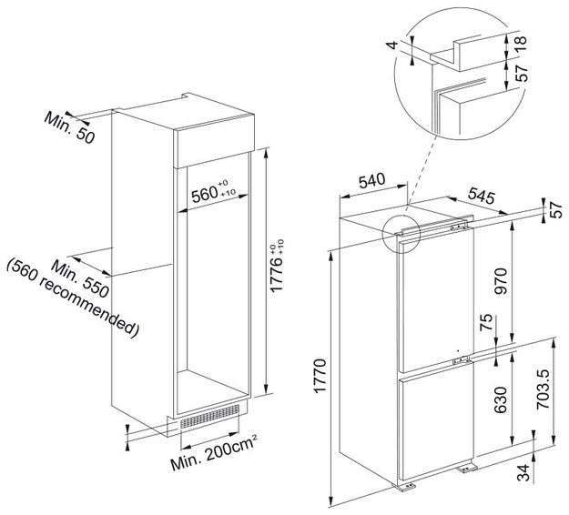 Встраиваемый холодильник Franke FCB 320 S NE E в Тюмени (preview 2)