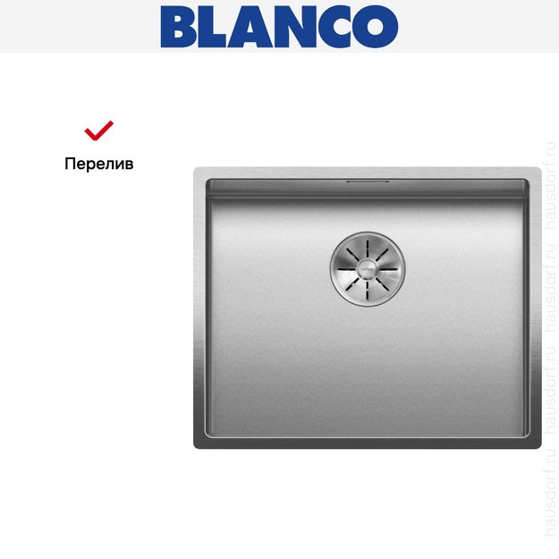 Мойка BLANCO CLARON 500-U нержавеющая сталь Durinox в Тюмени (preview 7)