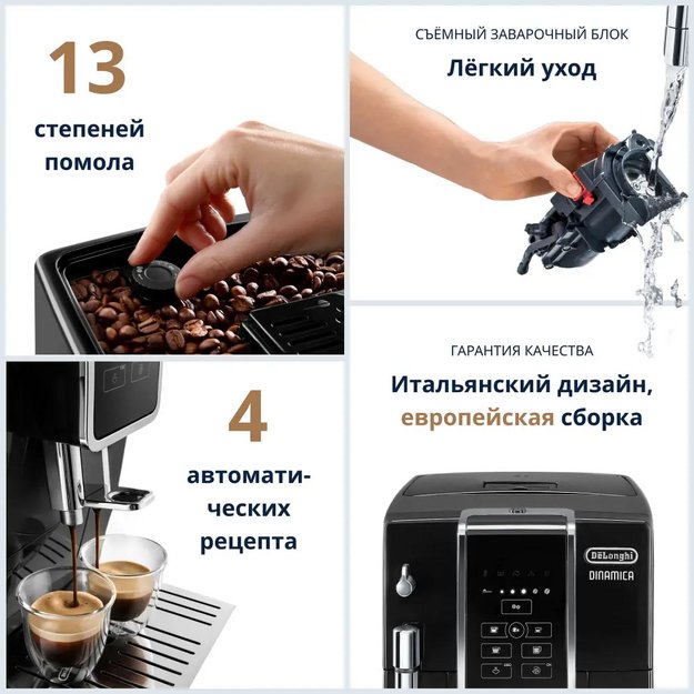 Кофемашина DeLonghi ECAM350.15.B в Тюмени (preview 2)