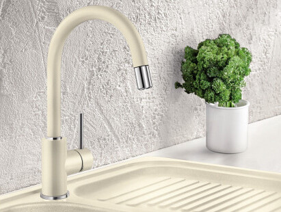 Смеситель Blanco MIDA-S SILGRANIT белый 521457 в Тюмени (preview 4)