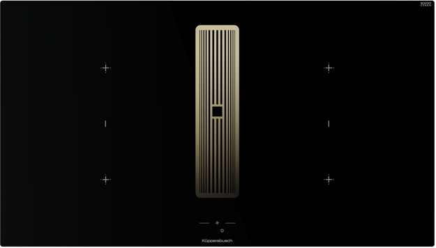 Индукционная варочная поверхность с вытяжкой Kuppersbusch KMI 9850.1 SR-E Gold в Тюмени (preview 1)