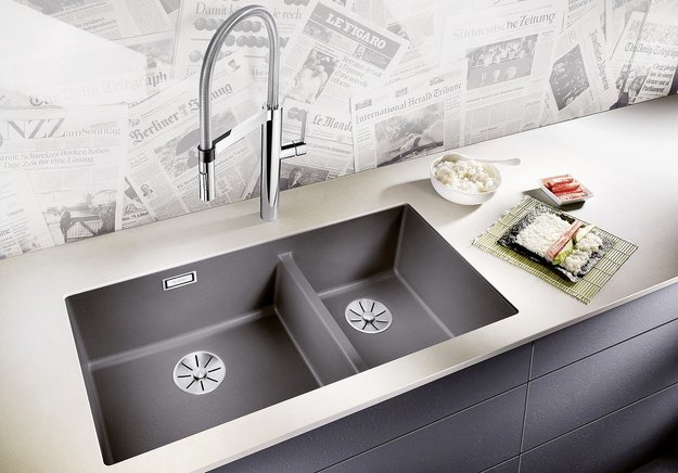 Мойка BLANCO SUBLINE 480/320-U Silgranit темная скала в Тюмени (фото 2) Мойка BLANCO SUBLINE 480/320-U Silgranit темная скала в Тюмени (preview 2)