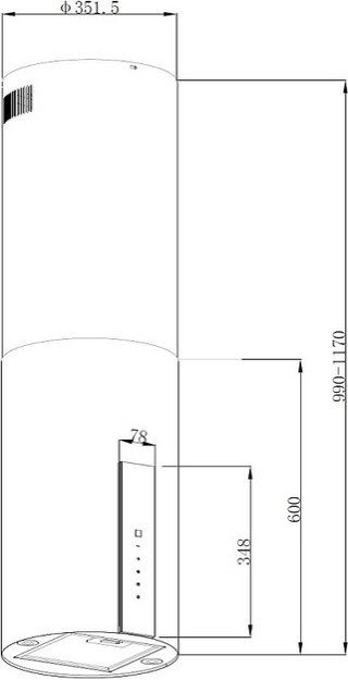 Вытяжка Korting KHA 35808 DN Cylinder в Тюмени (preview 2)