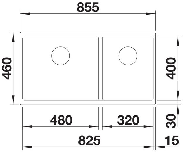 Мойка BLANCO SUBLINE 480/320-U Silgranit черный в Тюмени (preview 6)
