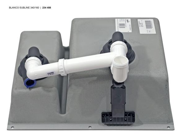 Мойка Blanco SUBLINE 340/160-U черный клапан-автомат InFino 525986 в Тюмени (preview 3)