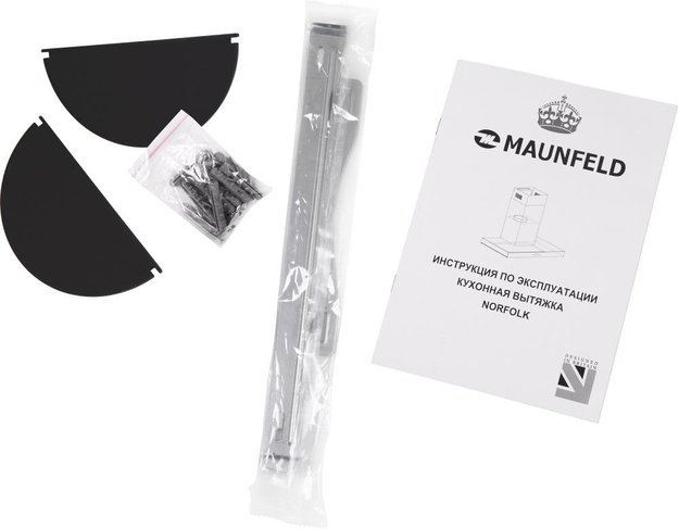 Встраиваемая кухонная вытяжка MAUNFELD Norfolk 60 нержавеющая сталь\черное стекло в Тюмени (preview 19)