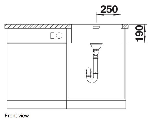 Мойка BLANCO ANDANO 500-IF/A нержавеющая сталь, клапан-автомат в Тюмени (preview 5)
