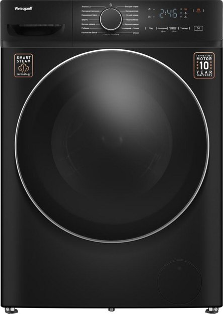 Стиральная машина Weissgauff WM 4627 Touch Inverter Steam Black в Тюмени (preview 1)