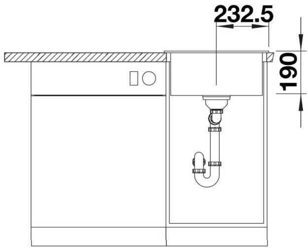 Мойка BLANCO DALAGO 45 Silgranit черный, клапан-автомат в Тюмени (preview 8)