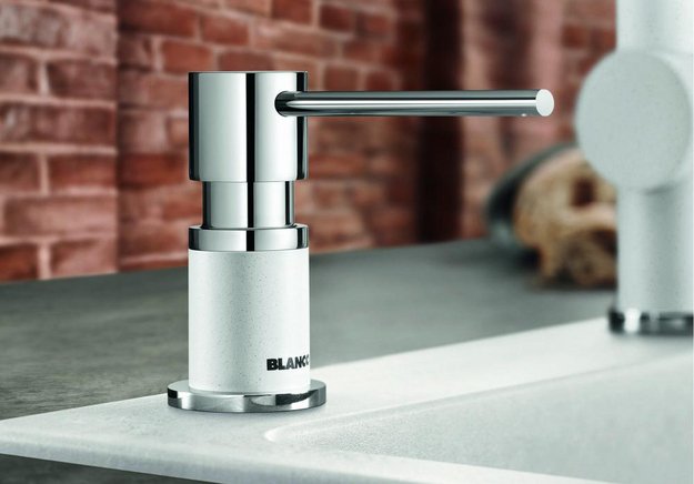 Дозатор для жидкого мыла Blanco Lato Silgranit черный 526177 в Тюмени (preview 2)