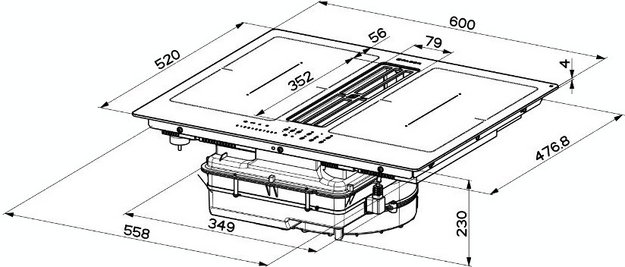 Варочная панель со встроенной вытяжкой Faber Galileo Slim F600 в Тюмени (preview 5)