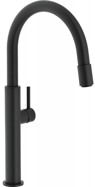 Смеситель Franke Pescara поворотный ноcик Up & Down черный матовый в Тюмени (preview 1)