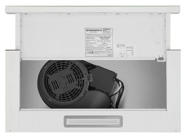 Встраиваемая вытяжка Maunfeld Clyde 60 белое стекло в Тюмени (preview 6)