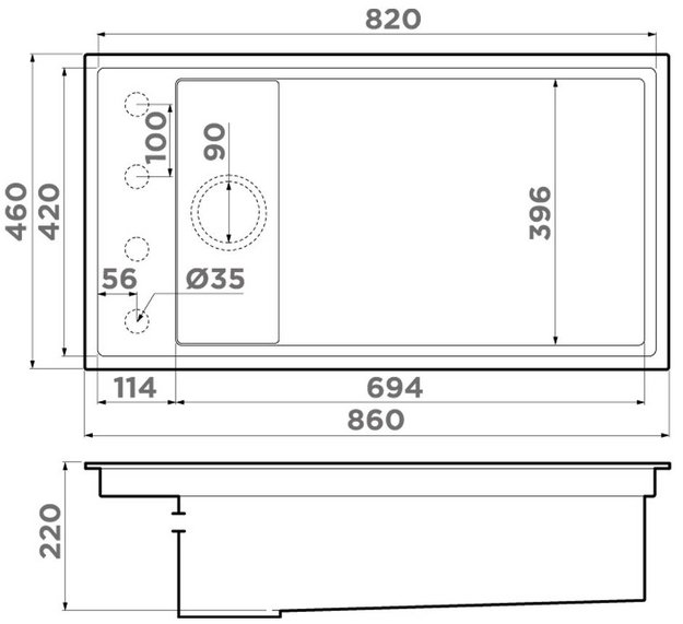 Мойка Omoikiri Kinaru Pro 86-U/I AZ azur blue матовый в Тюмени (preview 7)