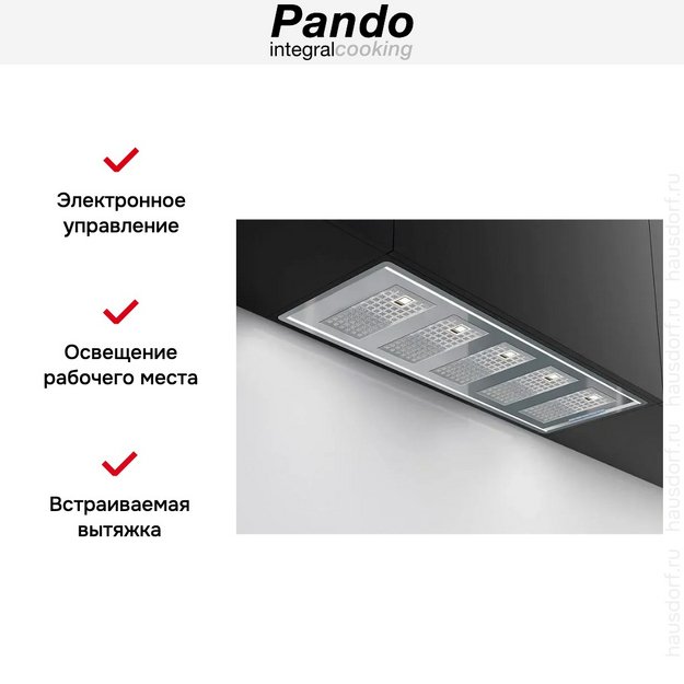 Встраиваемая вытяжка Pando GTI/725 INOX V.850 SEC в Тюмени (preview 3)
