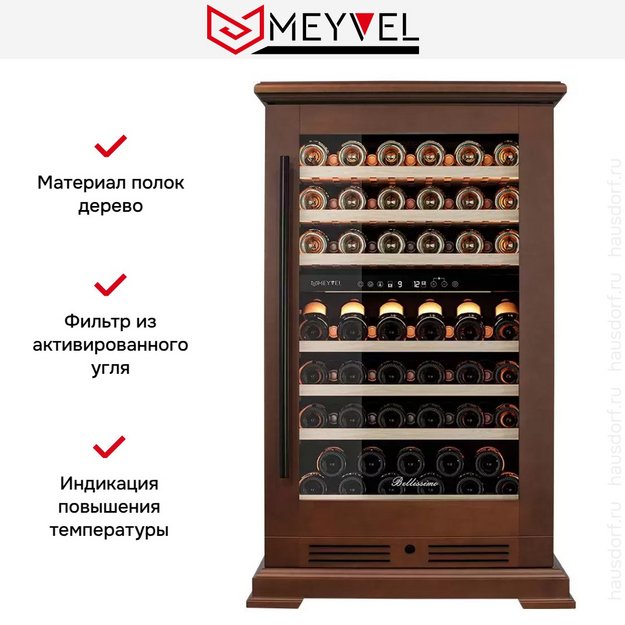 Винный шкаф Meyvel MV77PRO-KBT2 (Итальянский орех) в Тюмени (preview 16)