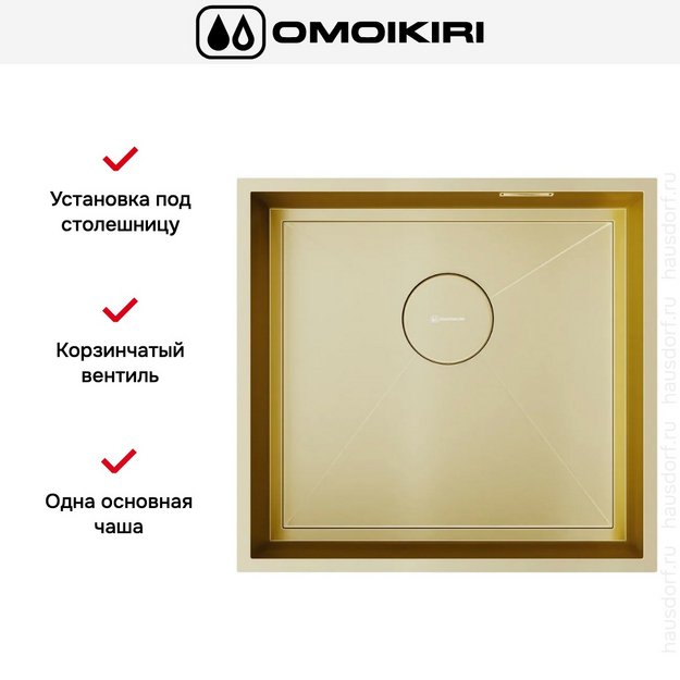 Мойка Omoikiri Kasen 48-26 INT LG в Тюмени (preview 2)